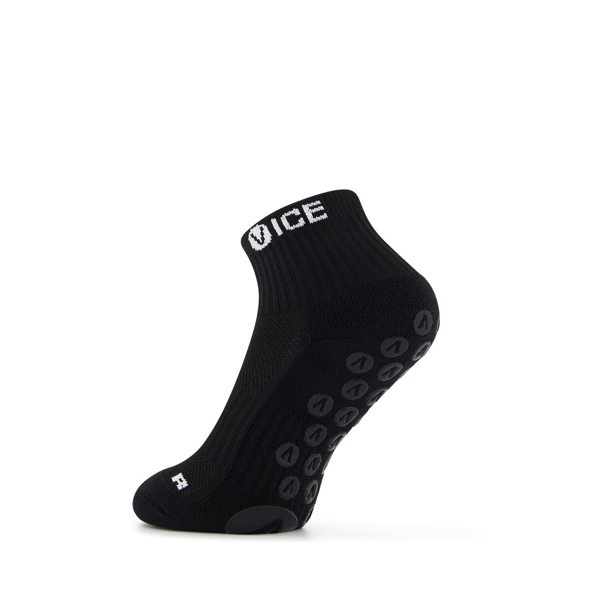 Grip Socks - Black Quarter Crew