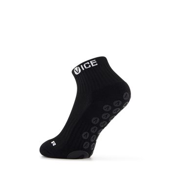 Grip Socks - Black Quarter Crew